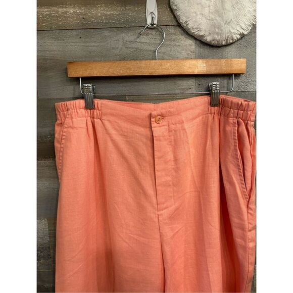 Bagatelle 14 NWT peach linen pleated waist dress pants w/side pockets - Picture 7 of 7